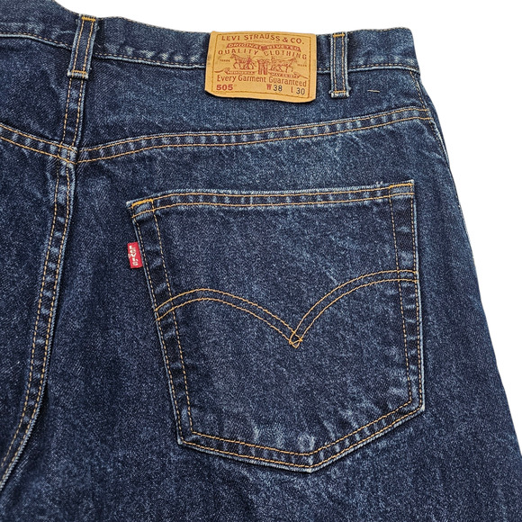 Vintage Levi's 505 Jeans Men's Size 38 x 30 Y2K Straight Leg Regular Fit - Picture 8 of 14